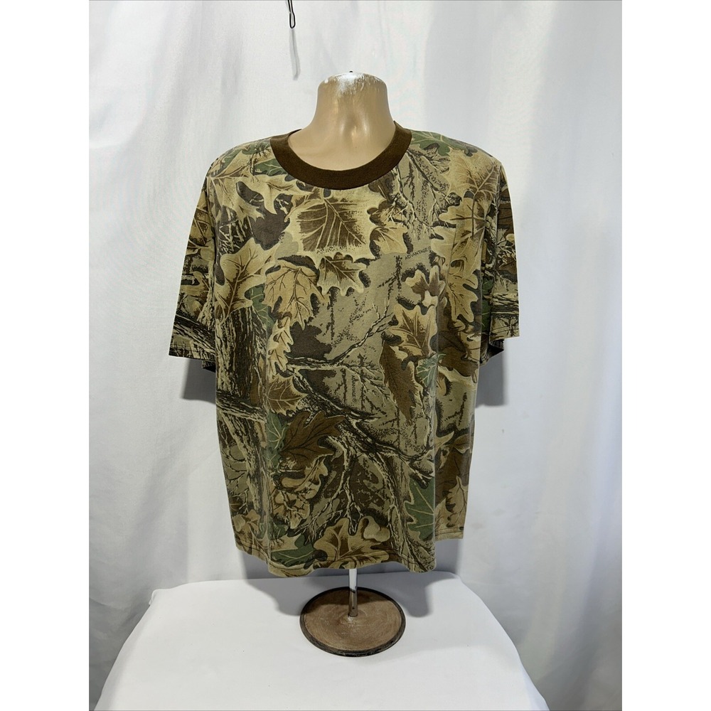 Vintage Advantage Camo Shirt Adult XXL Fall Leaf Camouflage 2XL